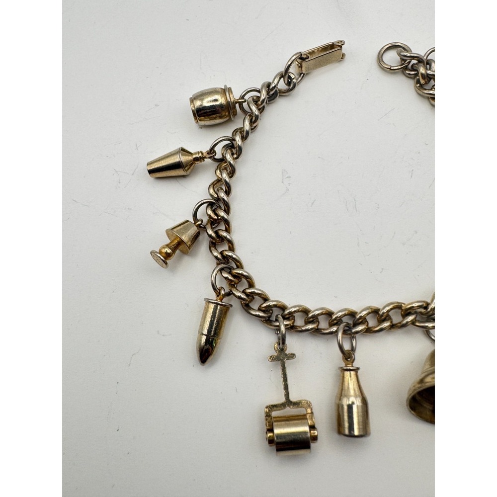 Vintage Charm Bracelet Office Theme Barware Moveable Bell Roller Lamp 1950s - Picture 4 of 9